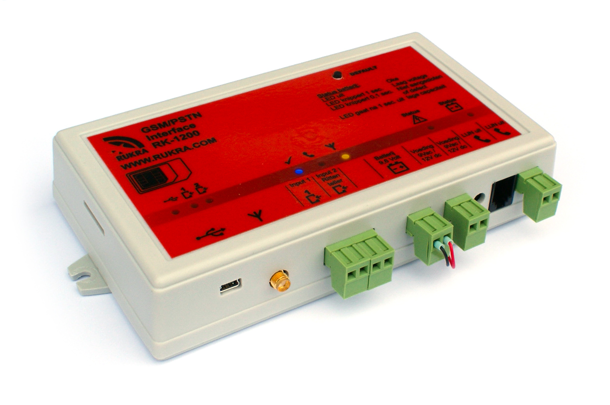 NIEUW:  RUKRA GSM INTERFACE + MONITORINGS MOGELIJKHEDEN