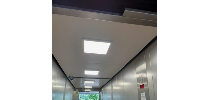RUKRA RVS of HPL plafond inclusief LED paneel